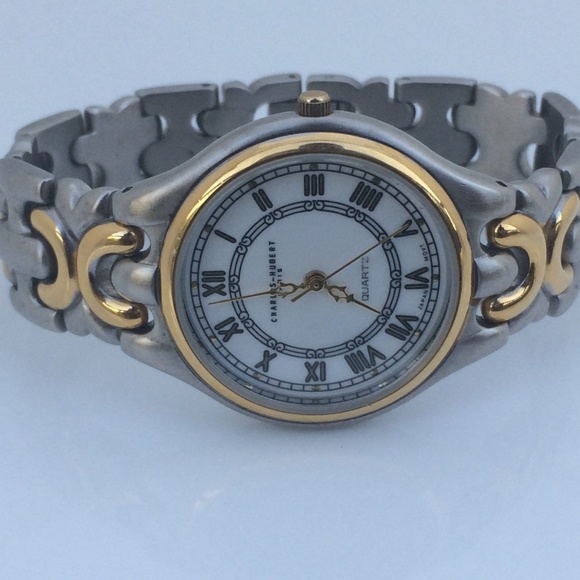 CHARLES HUBERT PARIS Women Watch Silver Gold Tone - Picture 4 of 8